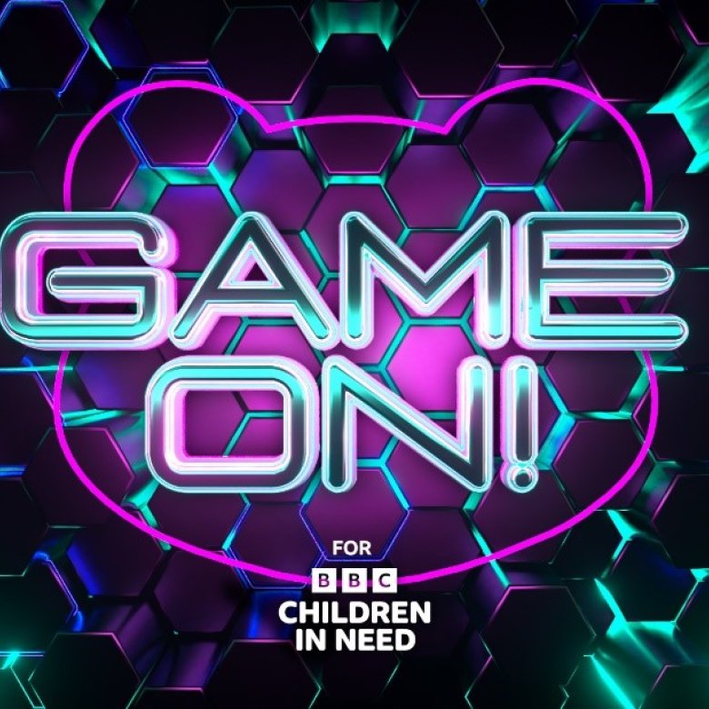 Promotional graphics for BBC Children in Need's Game On! event
