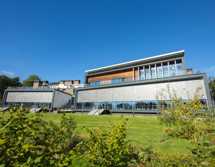 Exterior of the AMATA building on Penryn Campus