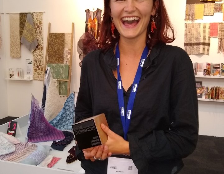 Textile Design Student Beth Somerville's winning  New Designers 2023